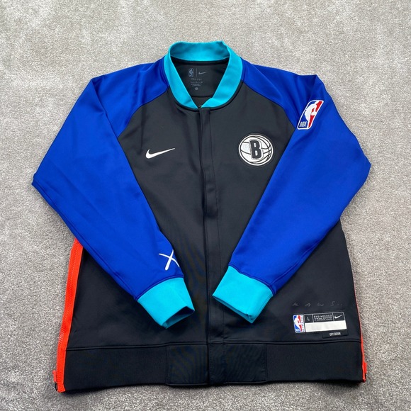 Nike NBA Brooklyn Nets KAWS City Edition Jacket Mens L Basketball - Picture 1 of 16